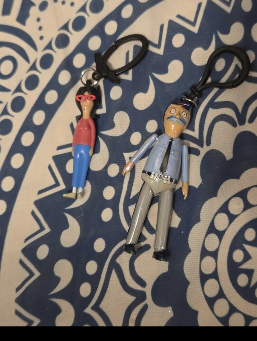 Keychains for bobs burgers bob and Linda pair mom and dad